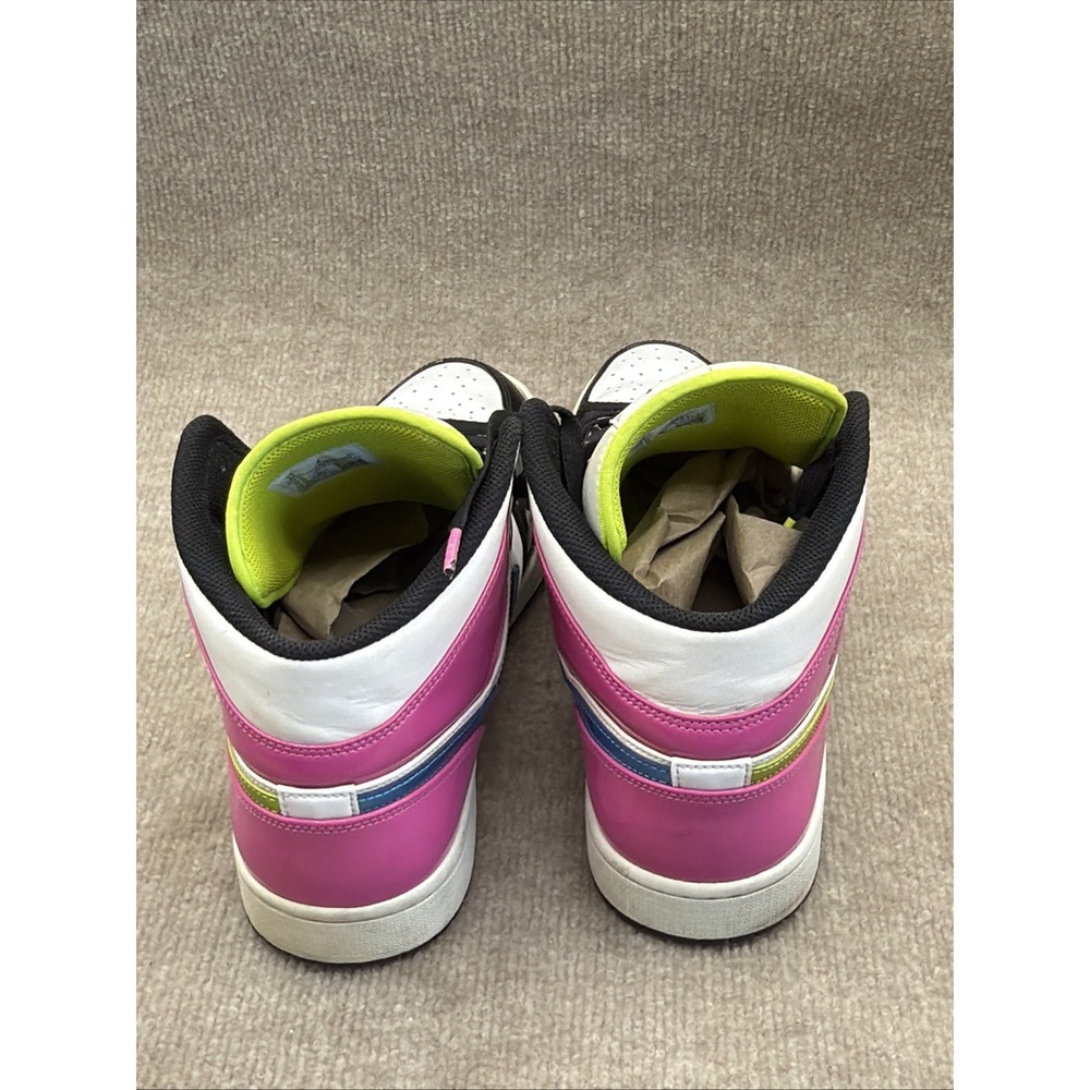 Nike Air Jordan 1 Mid SE Men's Size 12 US Cyber Pink CZ9834-100 Athletic Shoes - Picture 13 of 15